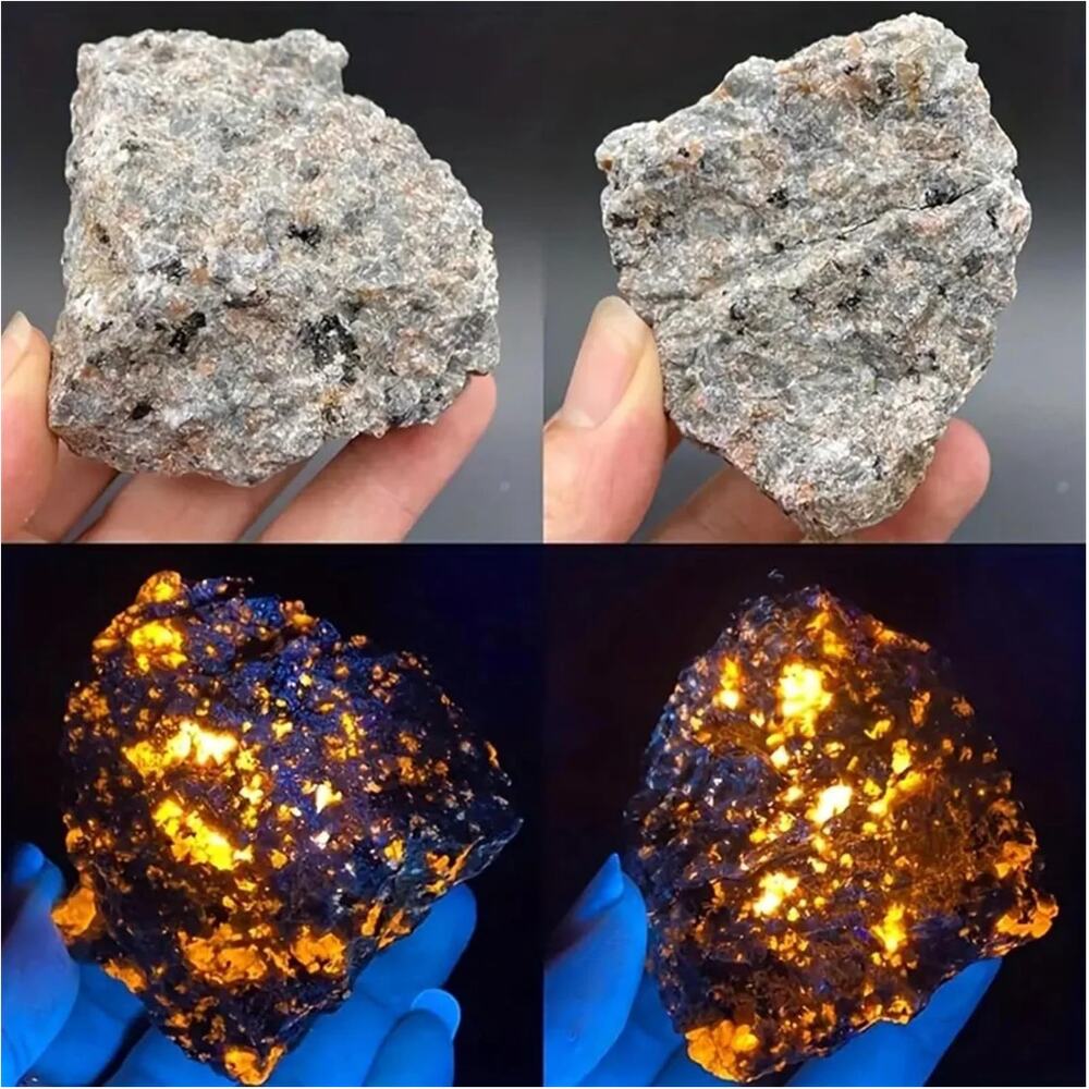 Yooperlite Stones 0.45 lb Bulk Rough UV Glow Fluorescent Rock - Picture 4 of 7